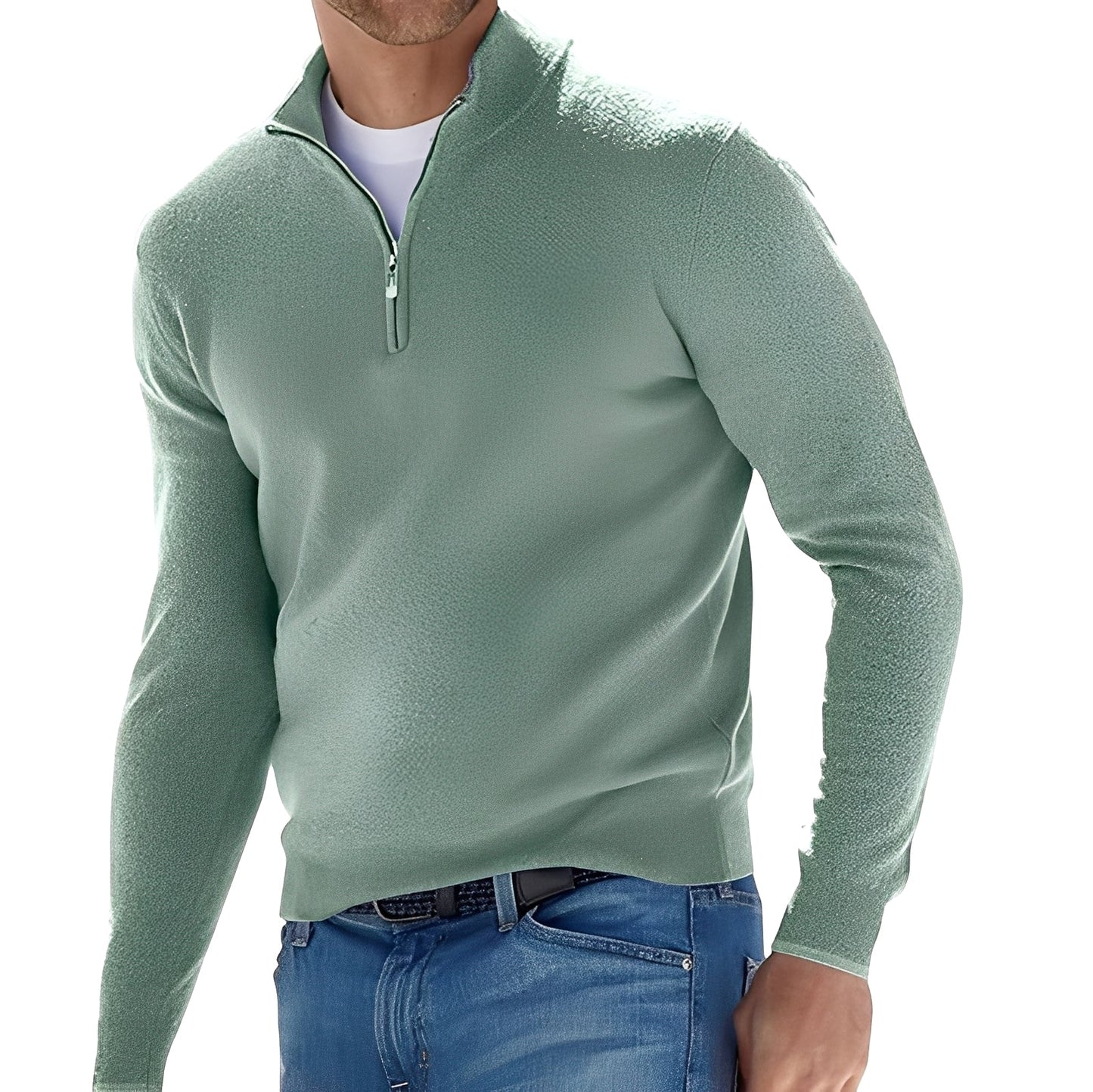 Kennith - Bequemer Herrenpullover mit Zipper