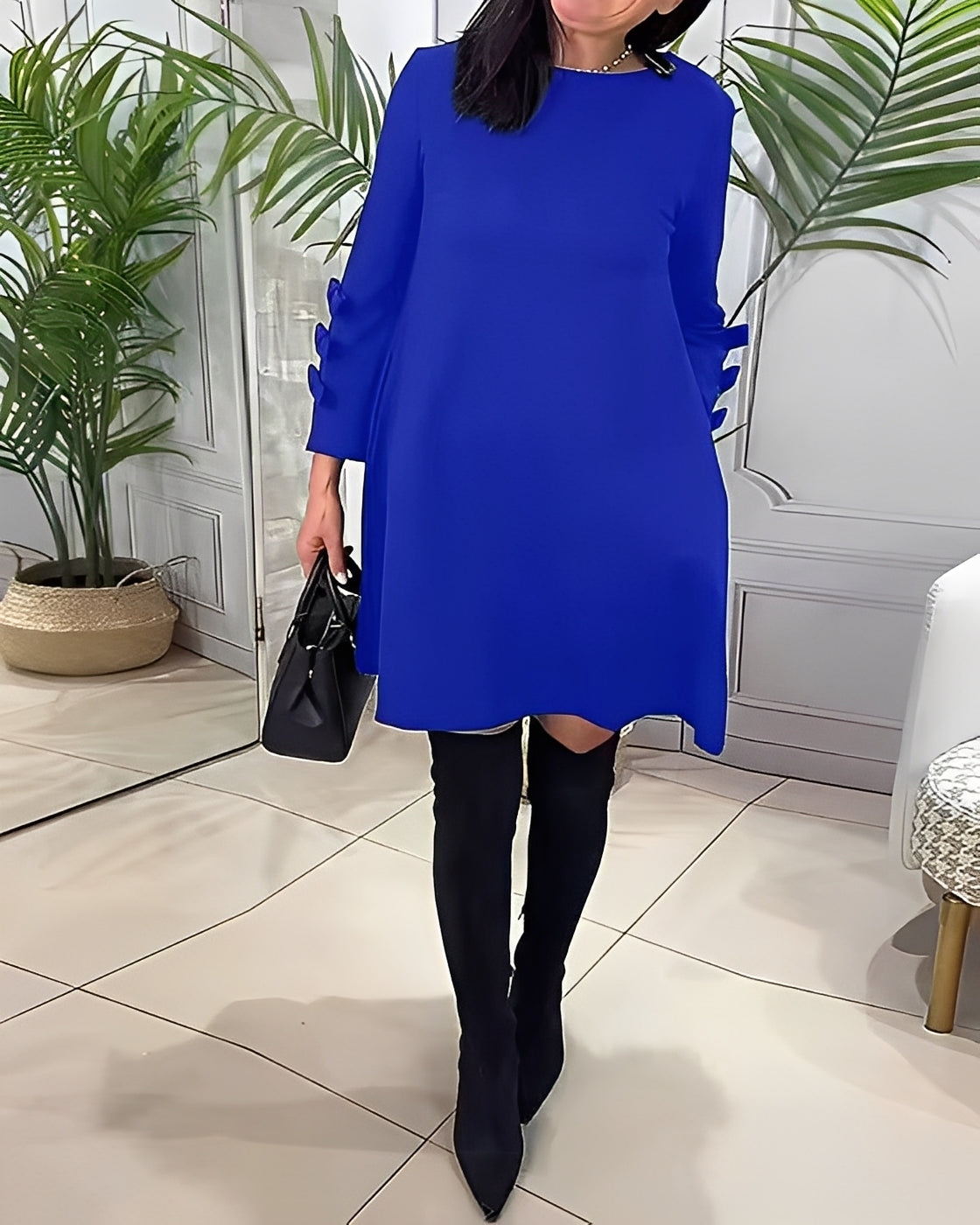 Elenora - Schickes Kleid mit langen Ärmeln für Frauen