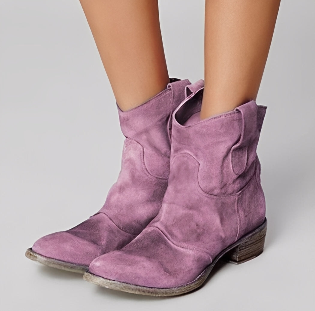 Adaline - Damen-Cowboystiefel im Retro-Look mit kleinem Absatz