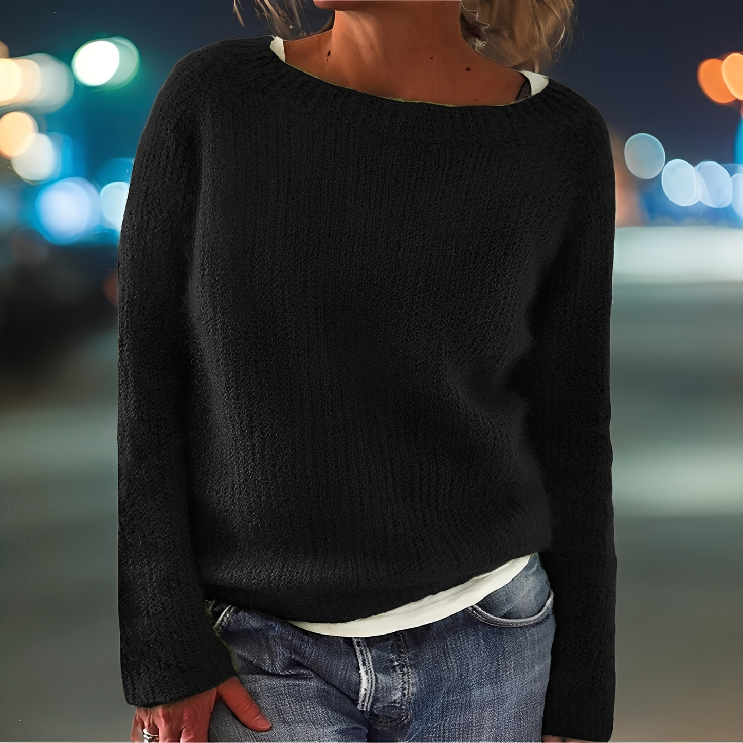 Abeeha - Bequemer Damenpullover in Tanne