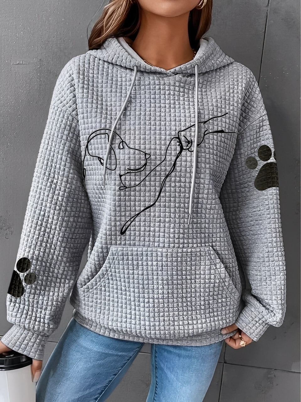 Berenice - Bedruckter Damen-Kapuzenpullover für Bequemlichkeit