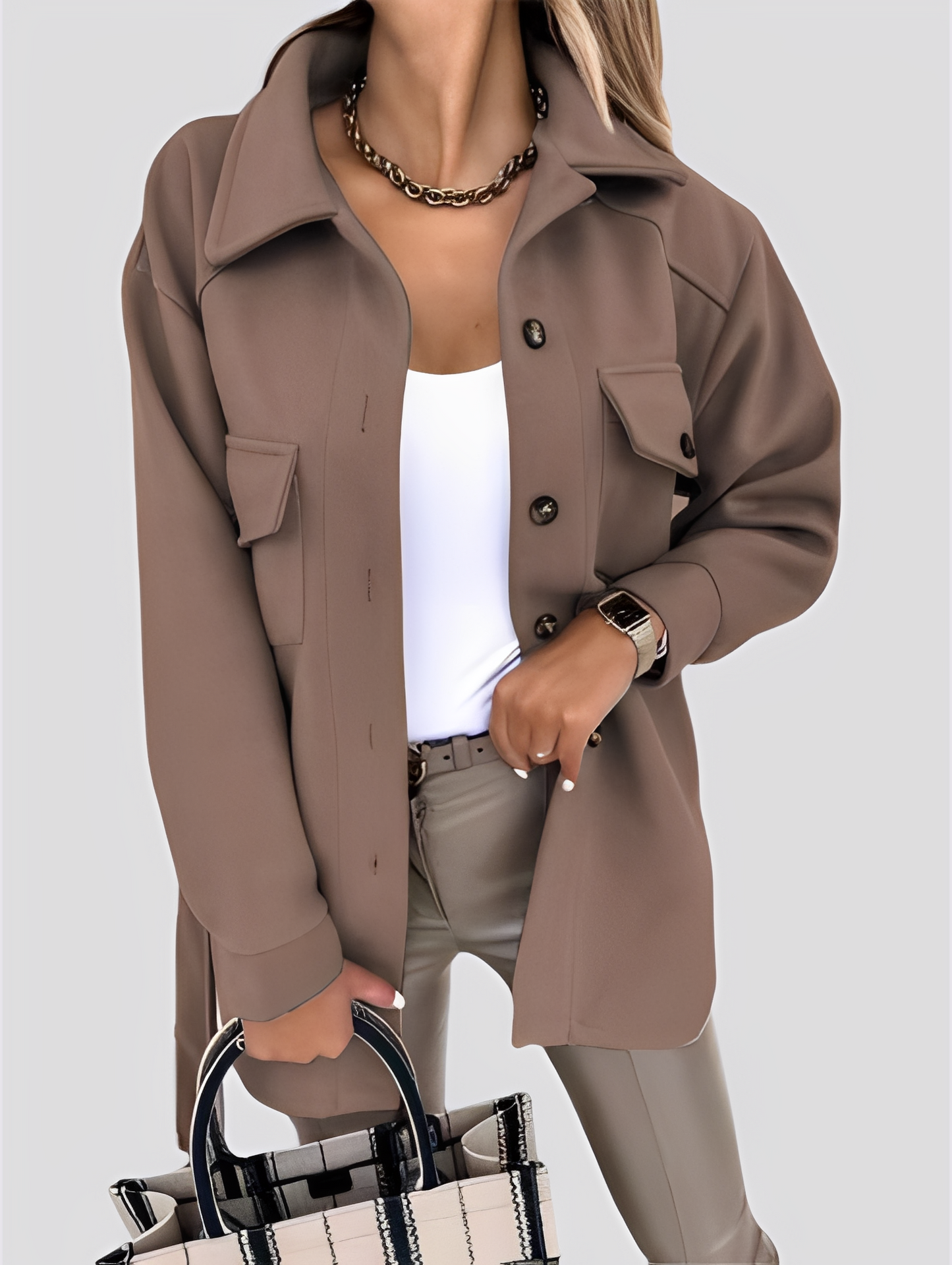 Tiffanie - Zeitgemäße, leichte Jacke für Damen mit Reverskragen