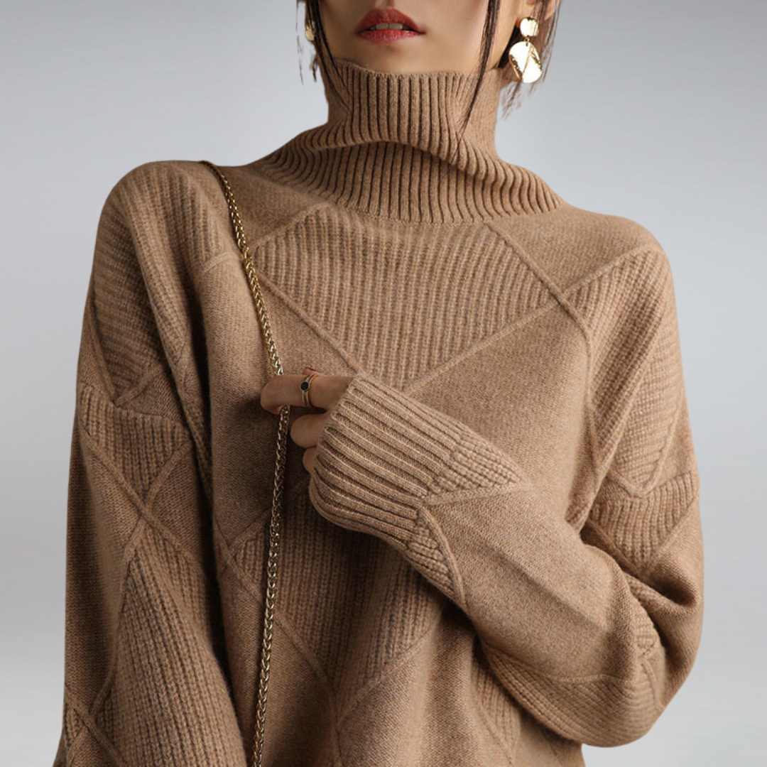 Camille – Damen-Kaschmir-Rollkragenpullover