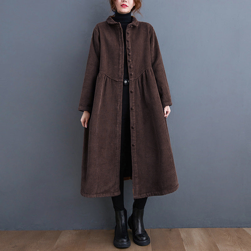 Amelia - Warmer Cordmantel mit lockerer Passform für Damen