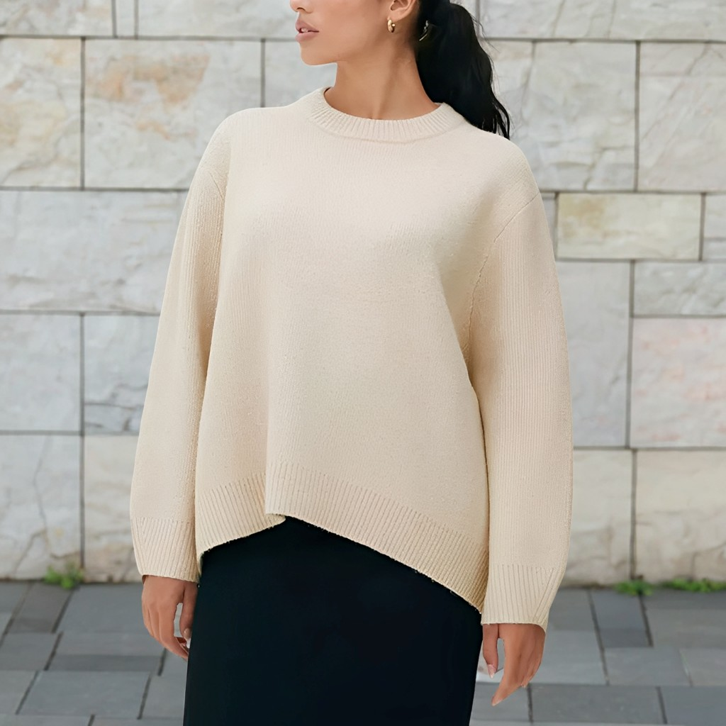 Shanelle - Klassischer Damenpullover mit Rundhalsausschnitt