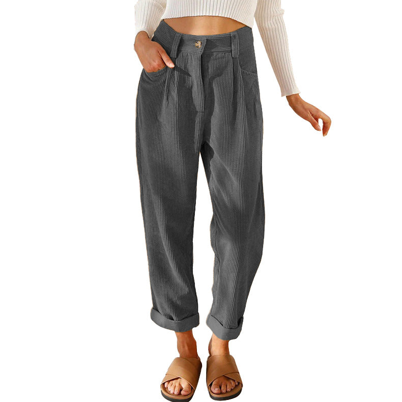 Chelsie - Bequeme hochgeschnittene Cordhose für Damen