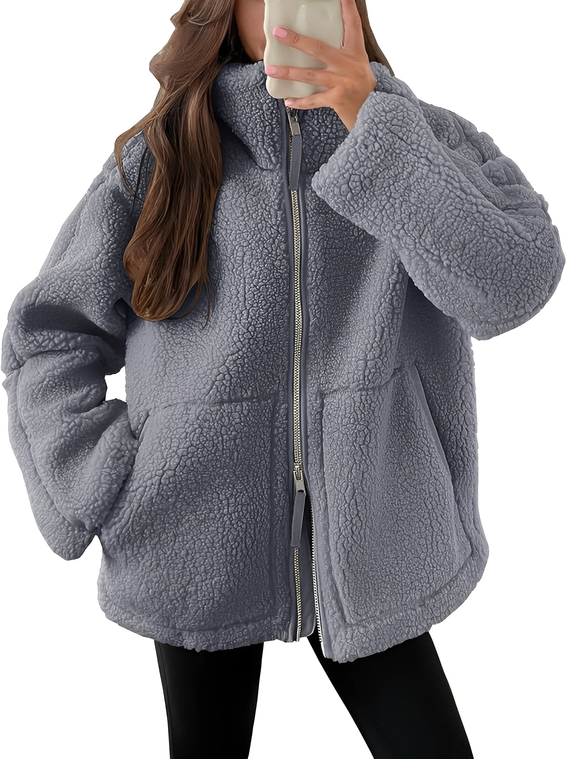 Rowena - Stilvolle Damenwolljacke mit Reißverschluss