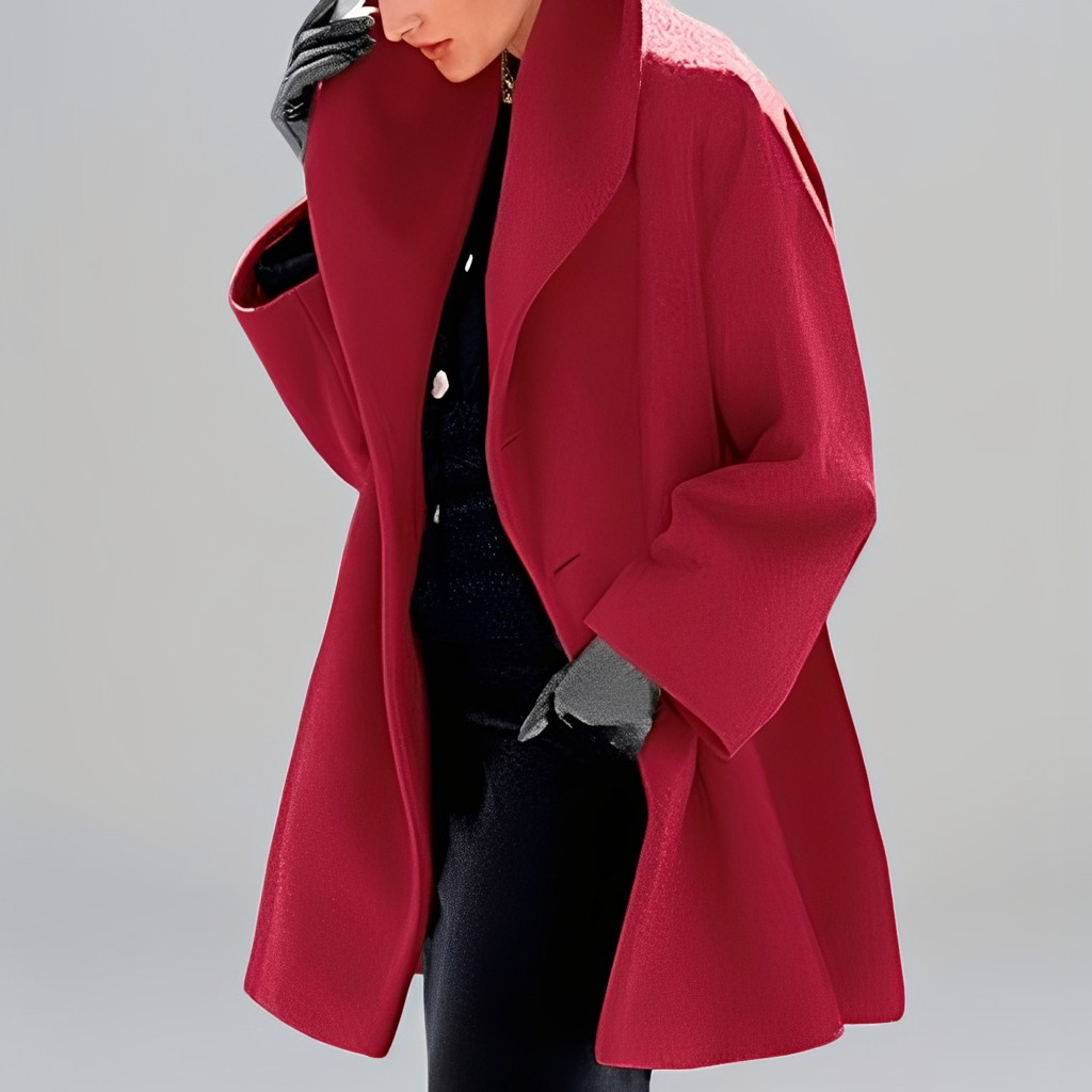 Natalia - Zeitgemäße, locker sitzende Wolljacke für Frauen