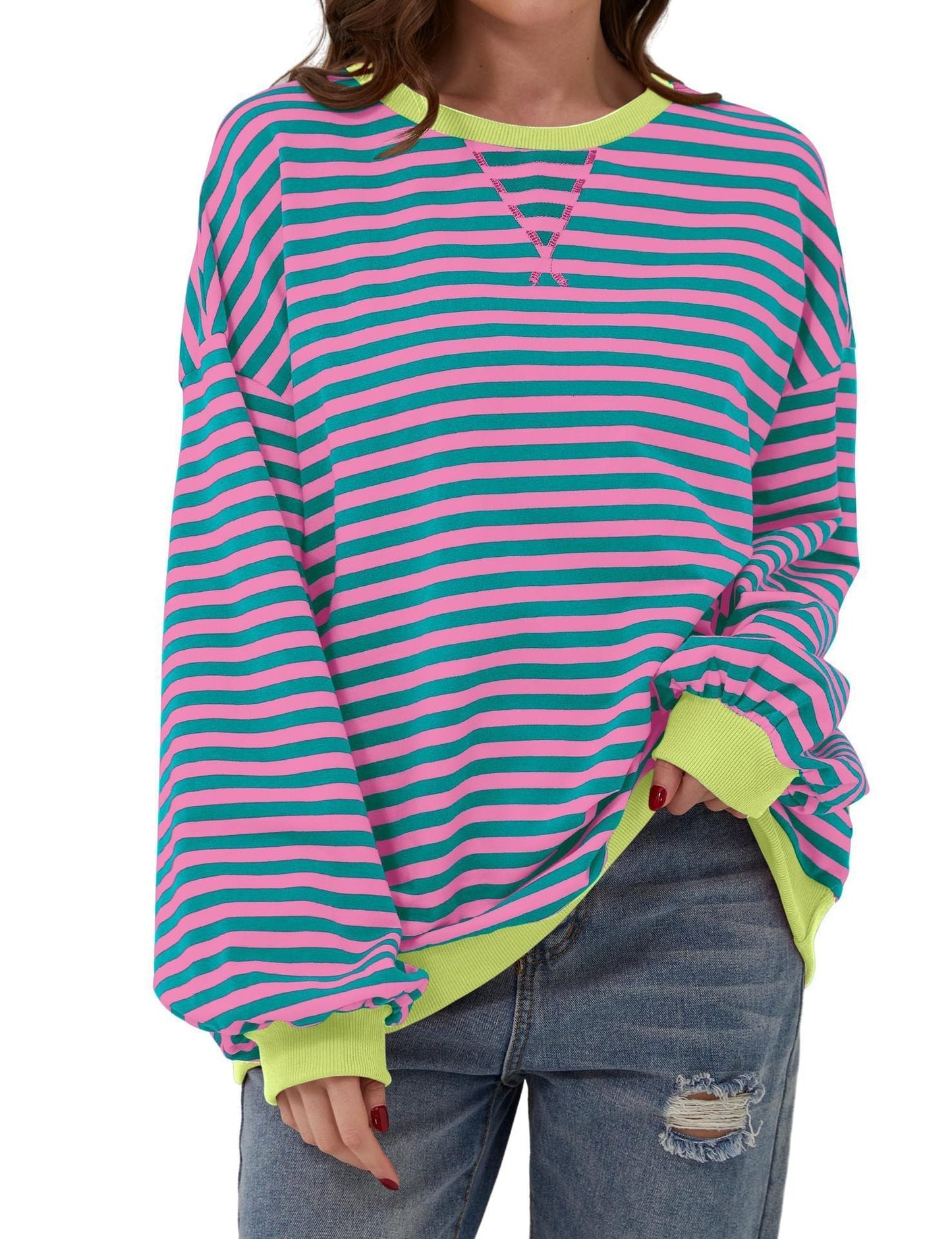 Cordelia - Eleganter, lässiger Pullover für Damen mit Streifen