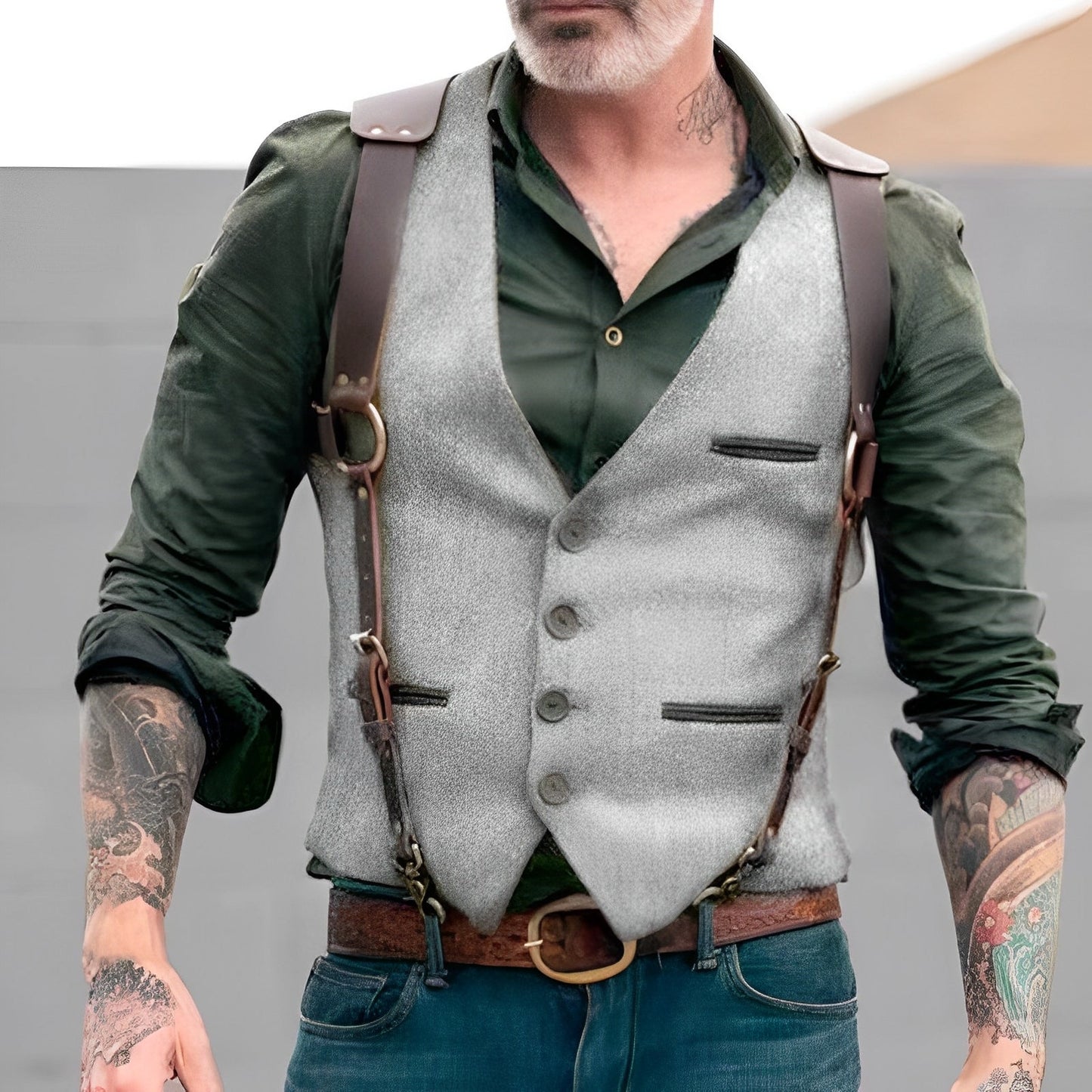 Jason - Moderne traditionelle Weste für Männer