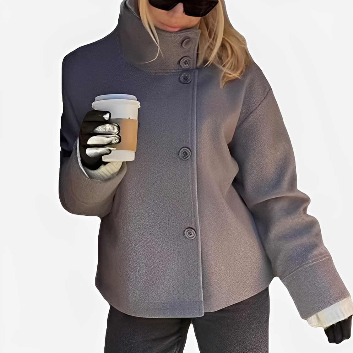 Carolyn - Stilvolle Wolljacke für Damen mit einem Knopf