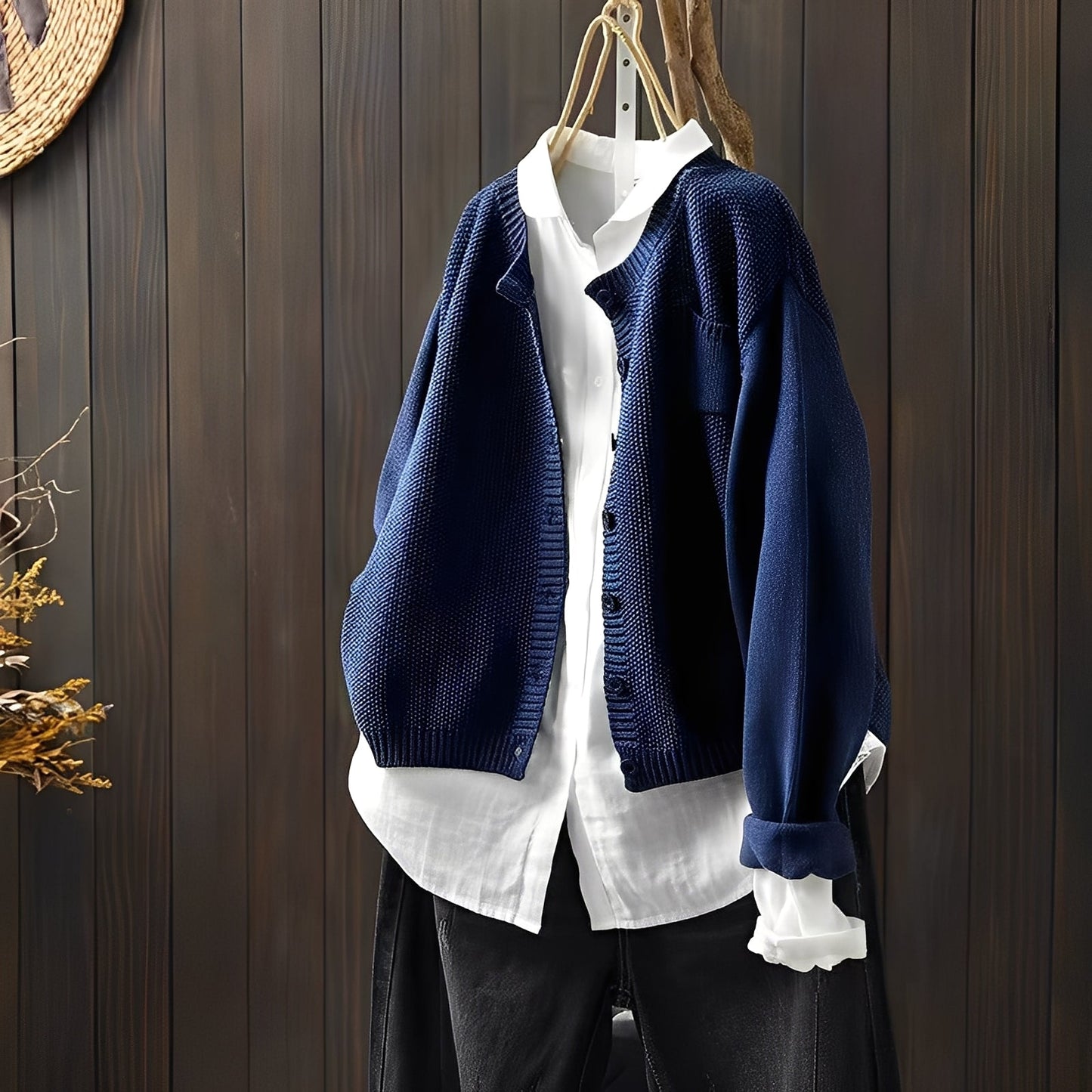 Shanon - Klassische, weit geschnittene Damen-Strickjacke