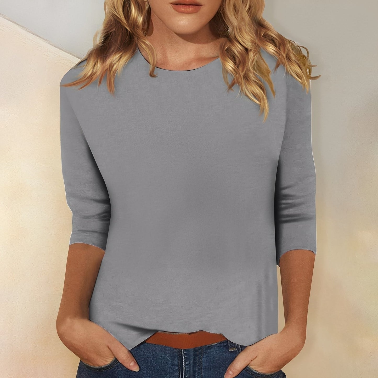 Katherina - Bequemes Langarmshirt mit Rundhalsausschnitt für Frauen