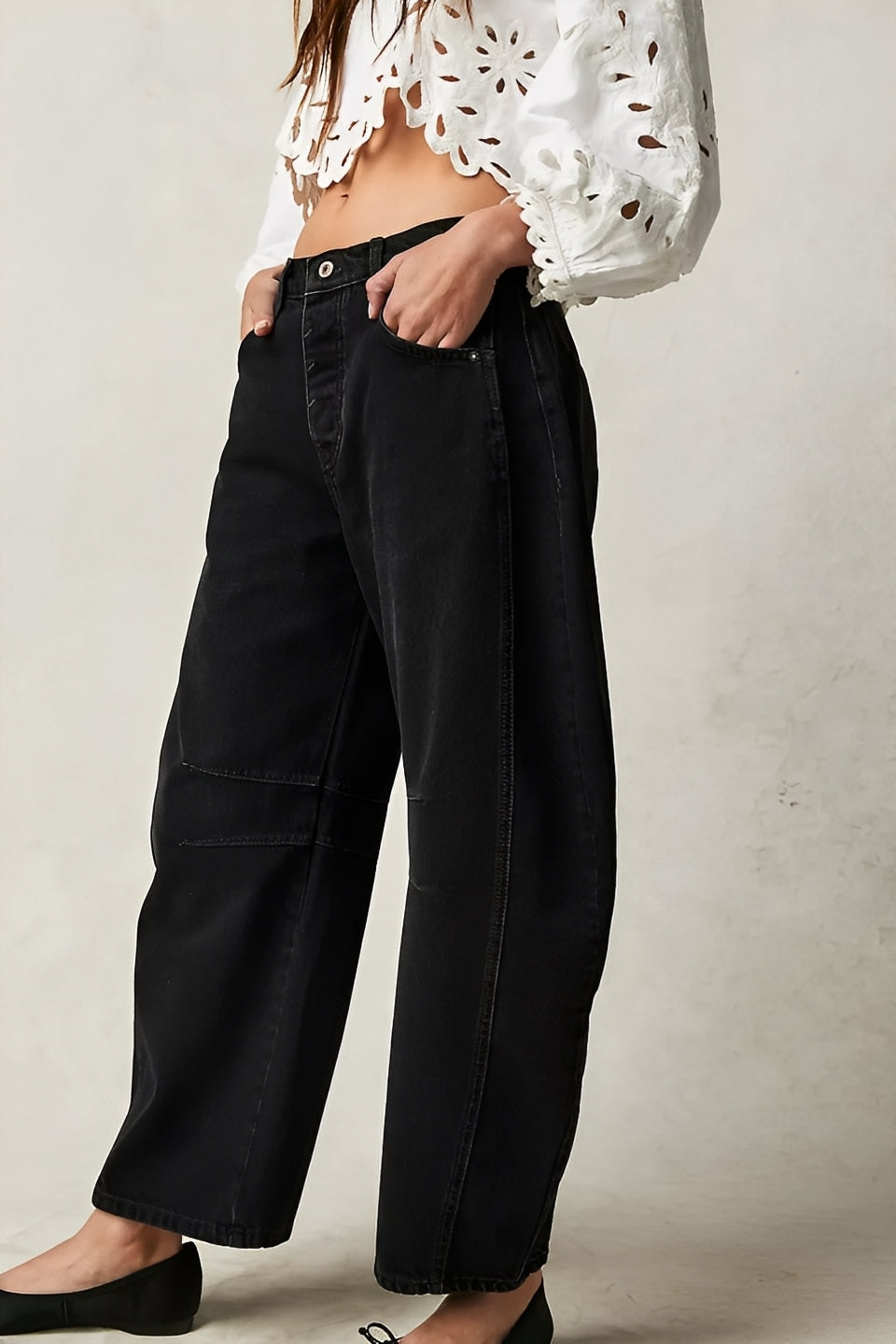 Adrienne - Klassische, locker geschnittene Barrel-Jeans für Frauen