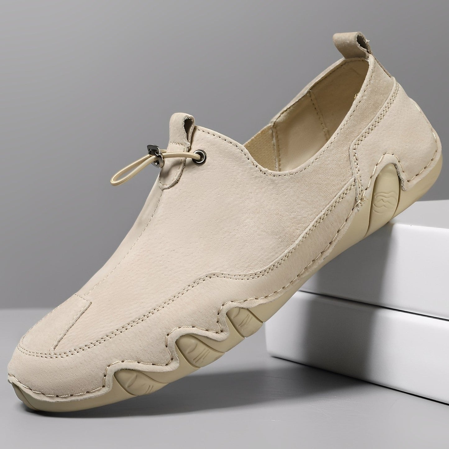 Everard - Elegante, lockere Leder-Slipper für Männer