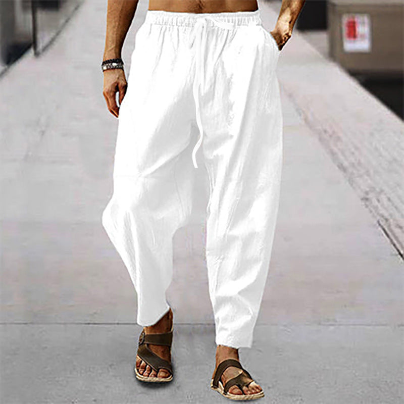Titus – Leichte Strandhose aus Baumwolle-Leinen
