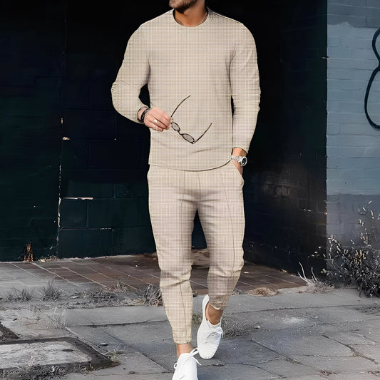 Dillan - Gemütliches Slim-Fit-Herrenset mit Waffelstoff