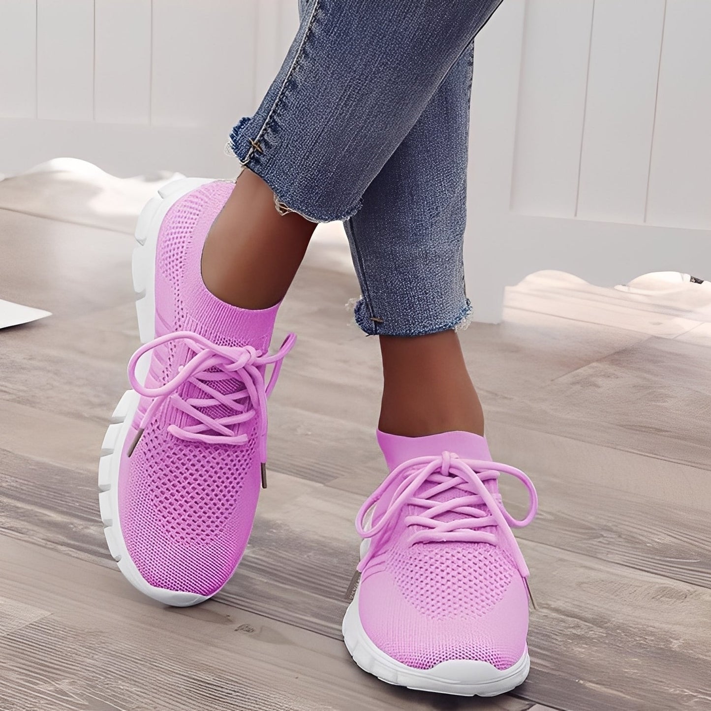 Caroline - Komfortable Damen-Schuhe aus geflochtenem Netz