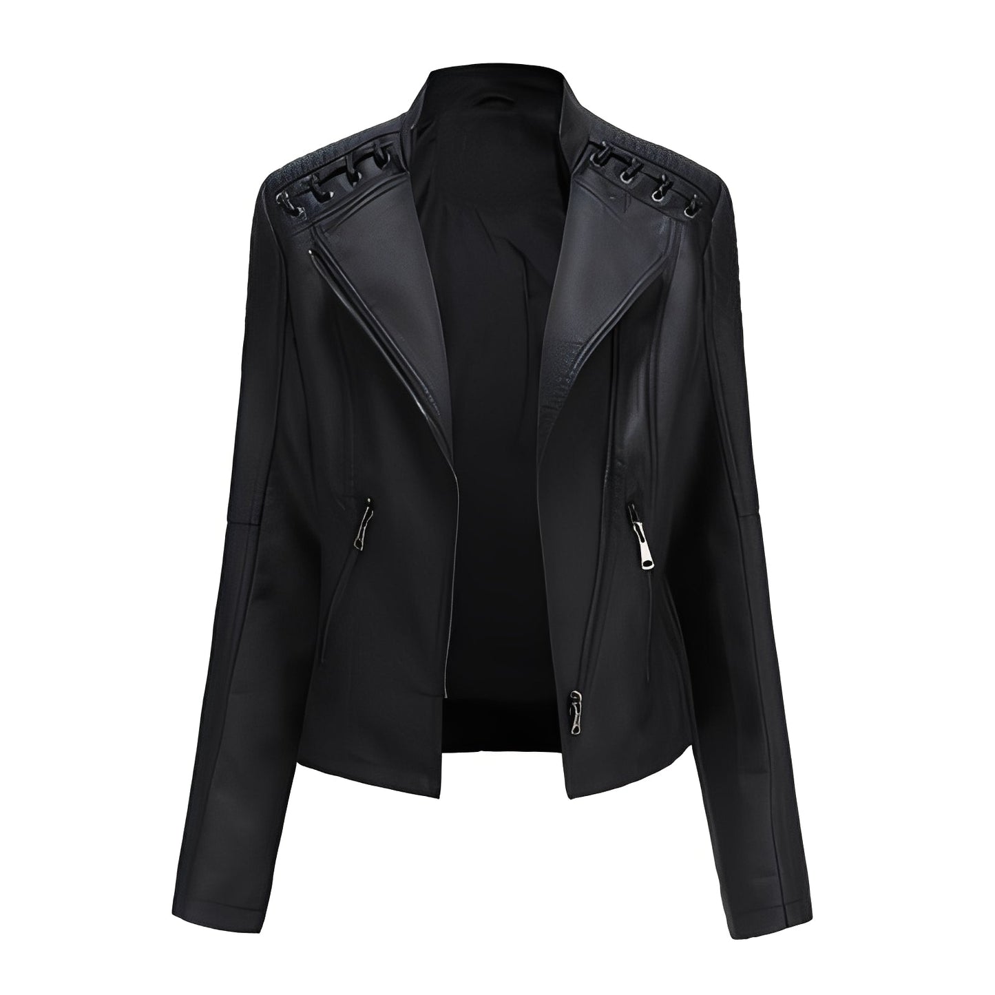 Narelle - Elegante, eng anliegende kurze Damenlederjacke