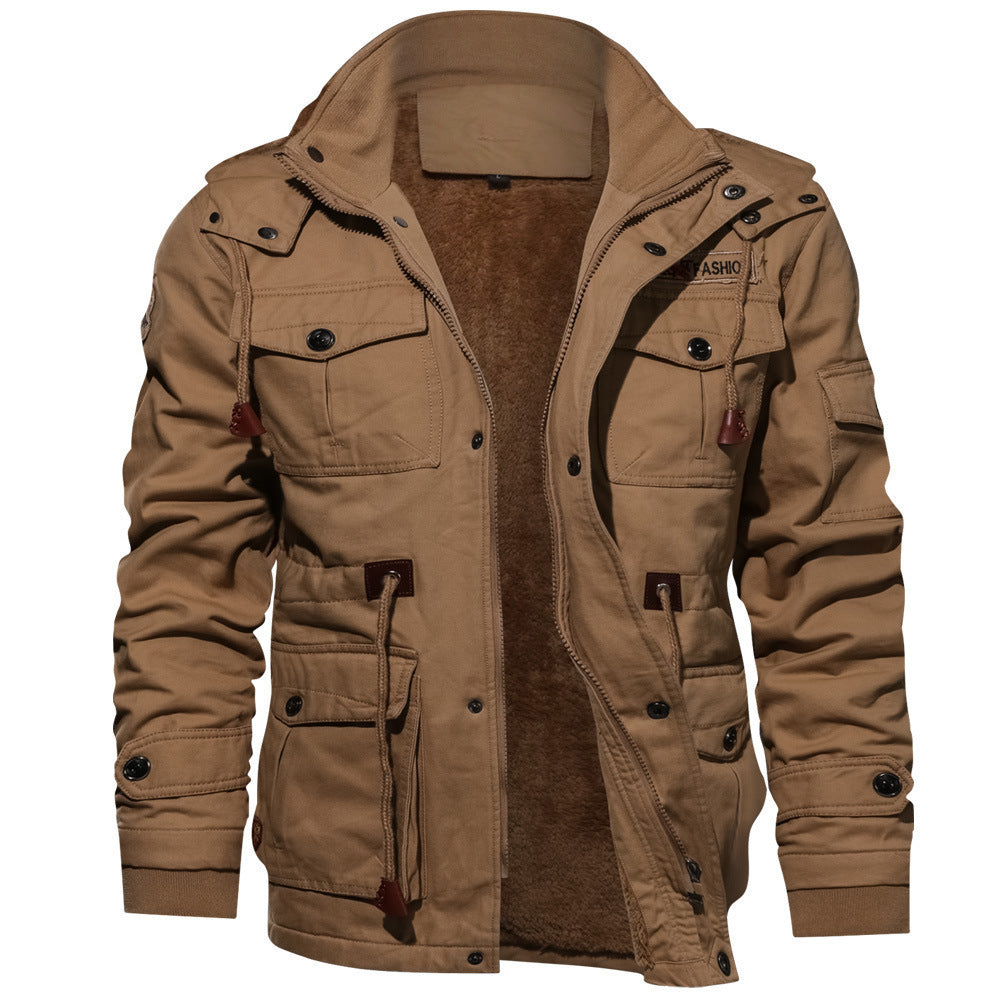 Dominic - Elegante Samtjacke mit abnehmbarer Kapuze für Herren