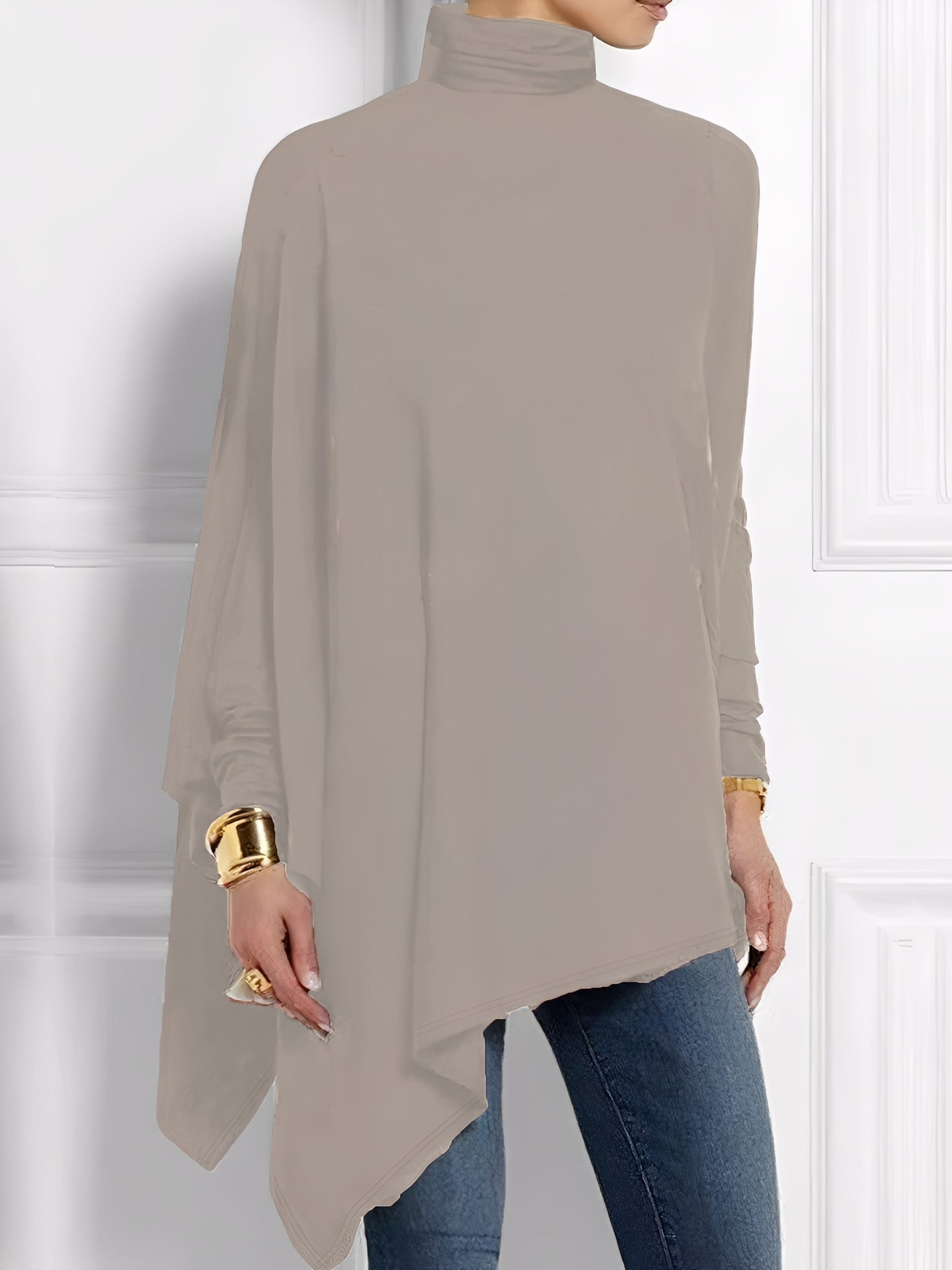 Kalysta - Modernes Fleece-Top mit schiefem Design für Frauen