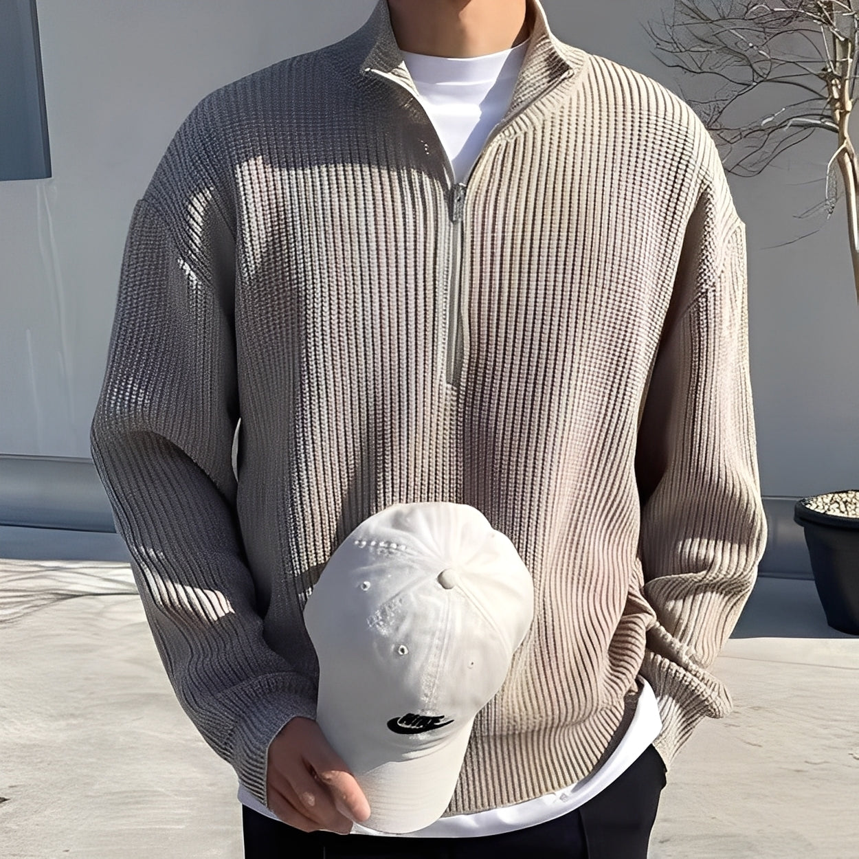 Jeffrey - Eleganter, locker gestrickter Pullover für Herren