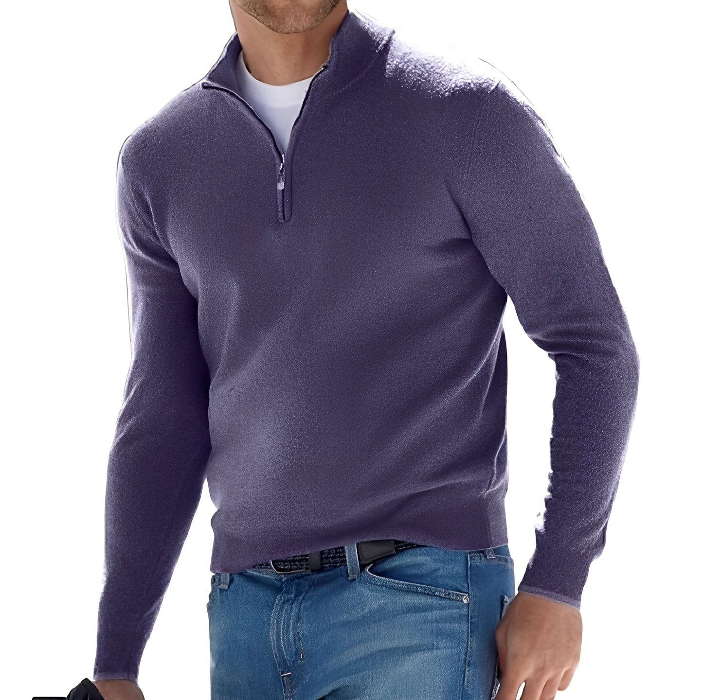 Nash - Bequemer Herrenpullover mit Reißverschluss