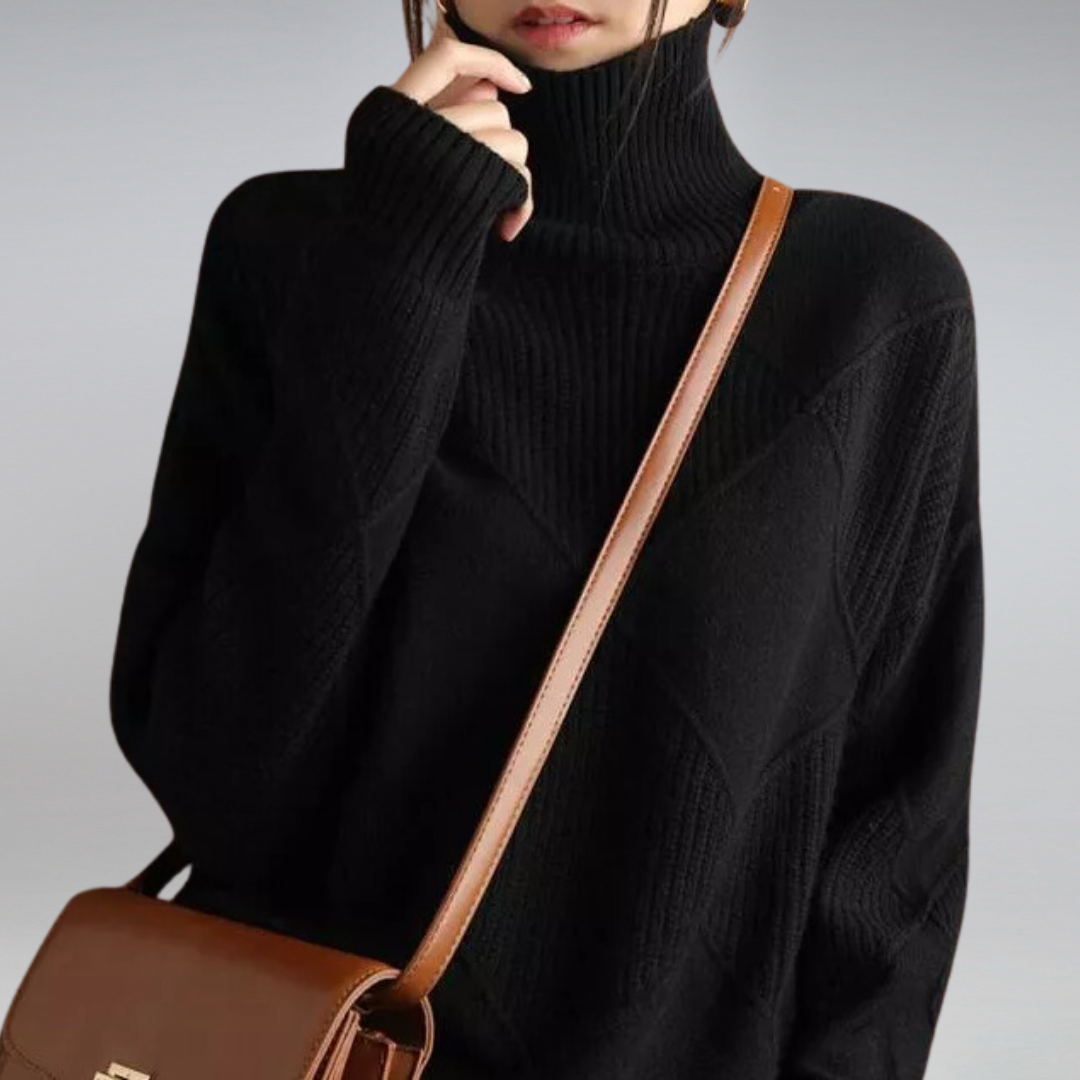 Camille – Damen-Kaschmir-Rollkragenpullover