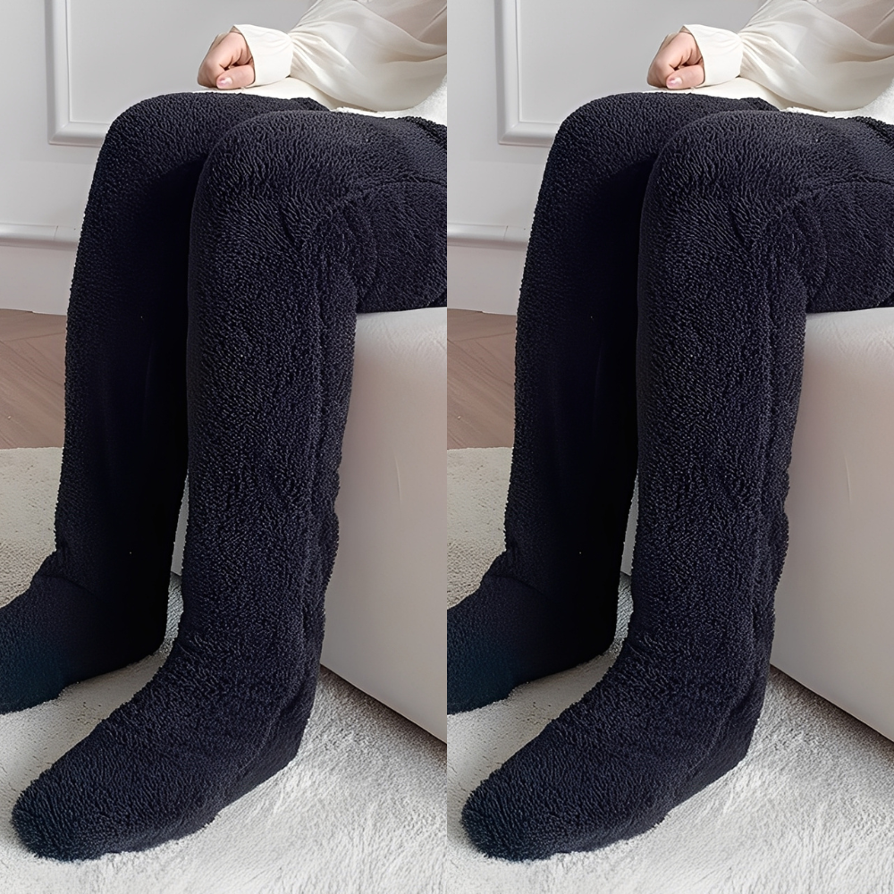 Camellia - Warme, knielange Wintersocken für Damen