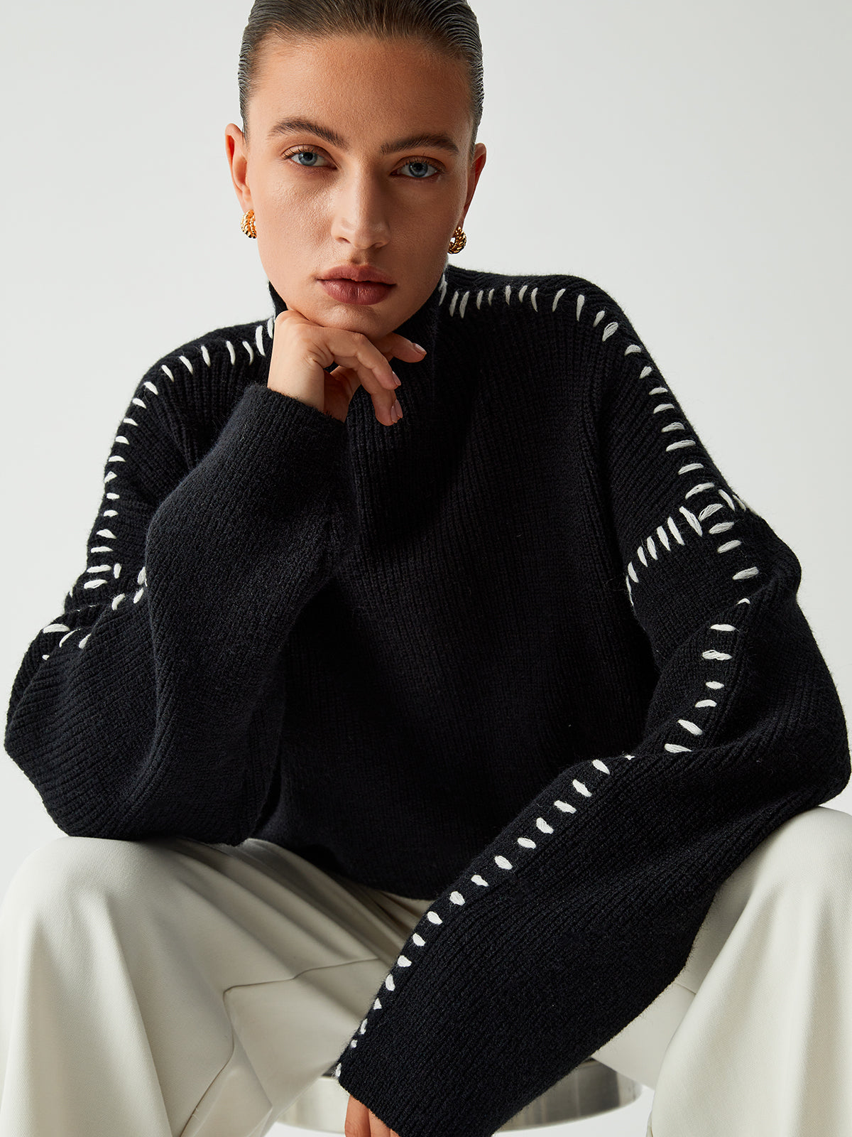 Theresa – Großer Rollkragenpullover
