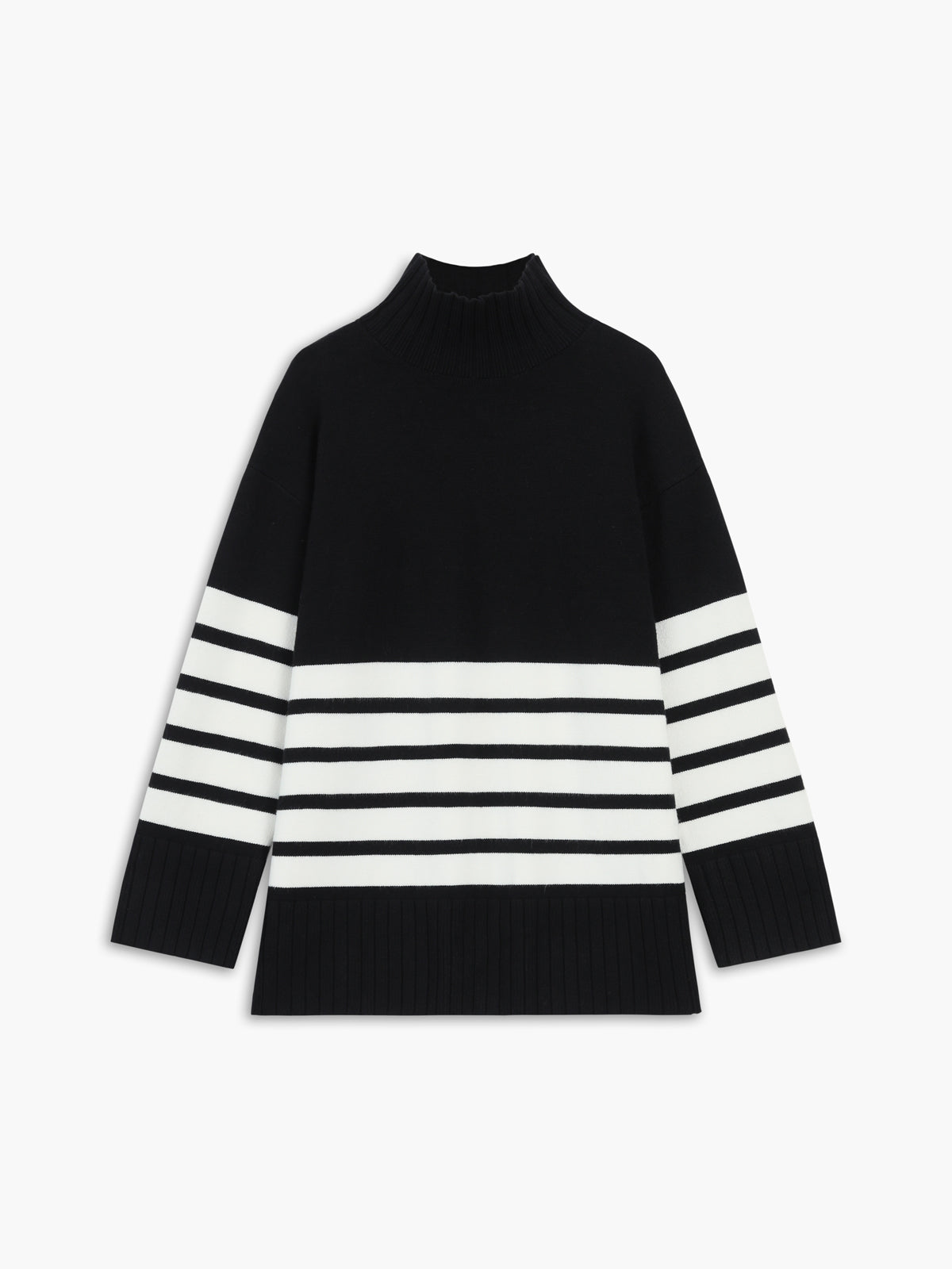 Colette – Gestreifter Mock-Neck-Pulli