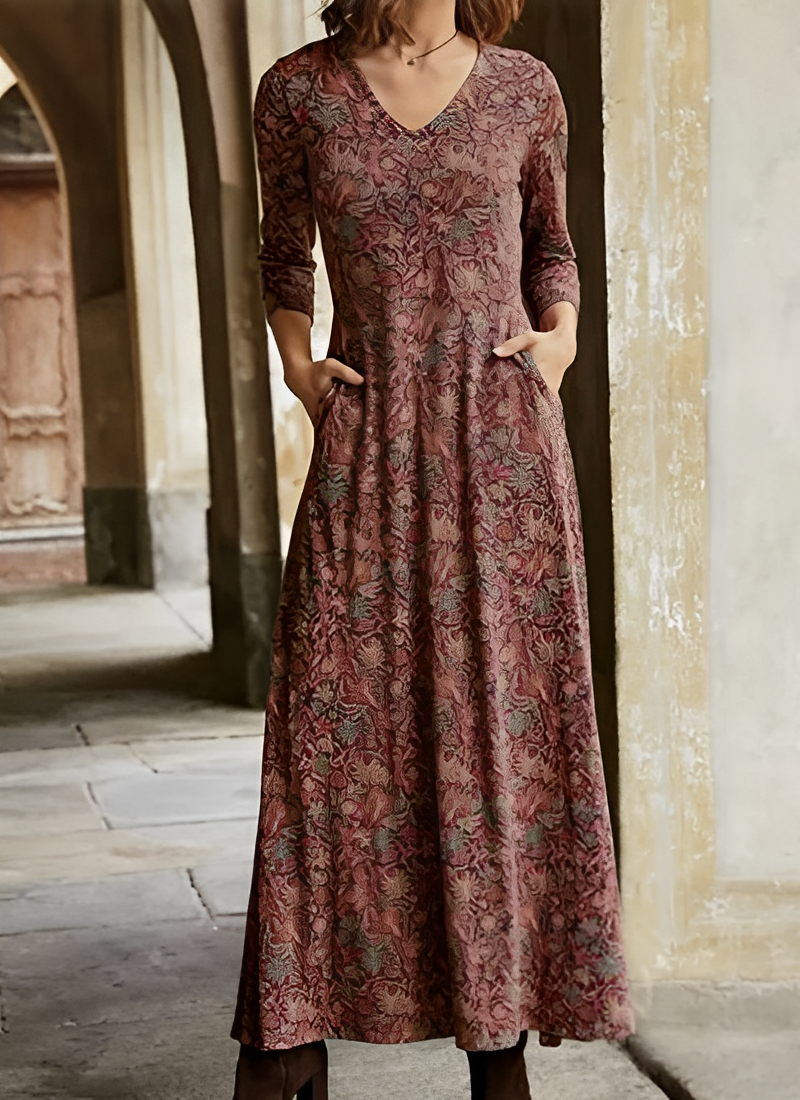Adeline – Retro Maxikleid