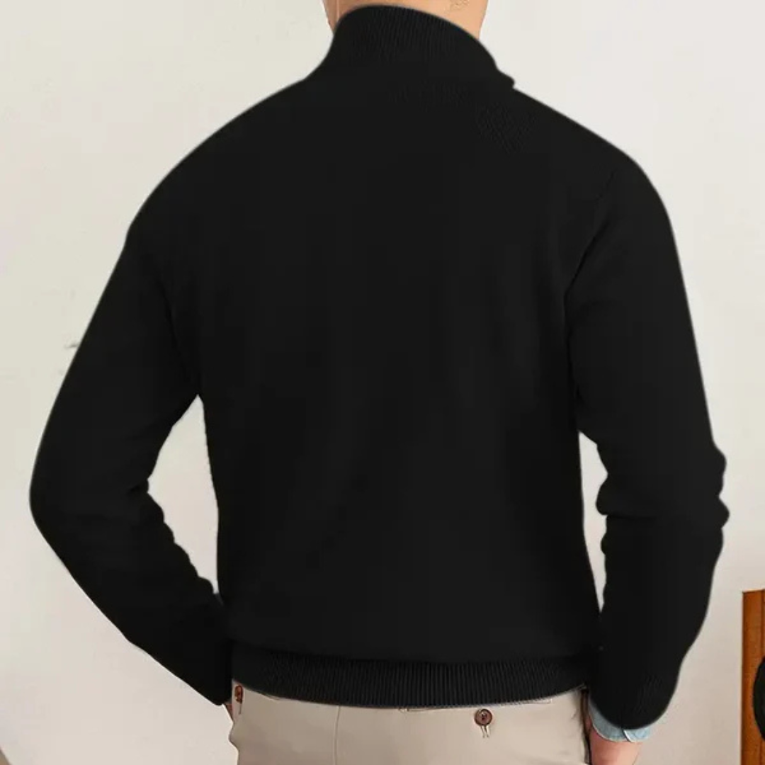 Olivier - Pullover aus Baumwolle mit halbem Zipper