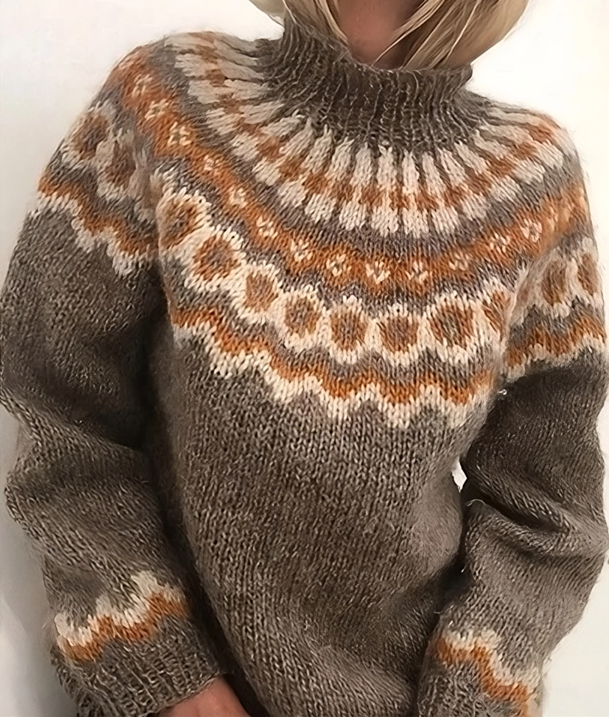 Oona – Warmer Islandpullover mit Rollkragen