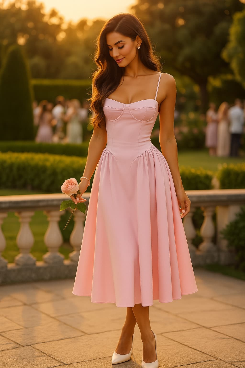Lara – Pinkes Korsettkleid