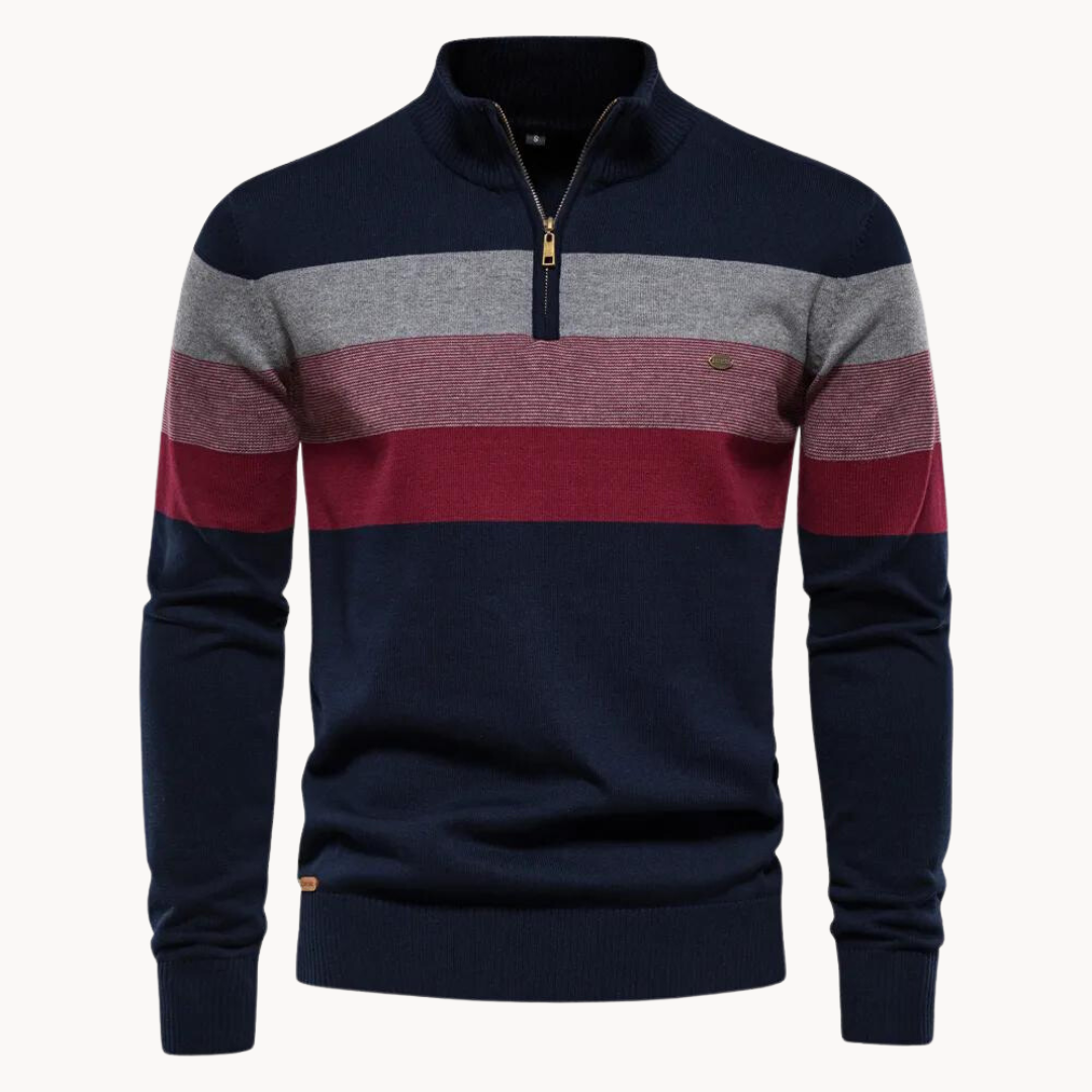 Aurullo - Pullover mit Viertel-Zipper