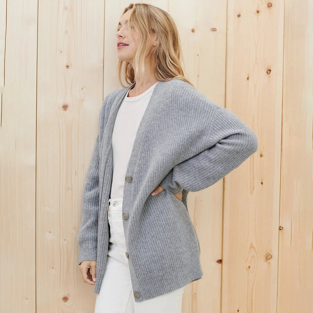 Leah – Überlanger Kaschmir-Cardigan