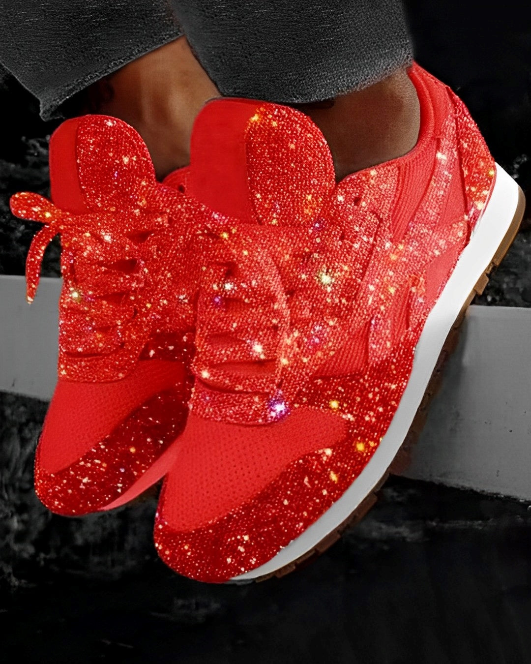 Ross – Glitzernde Sneaker mit Plateau-Sohle