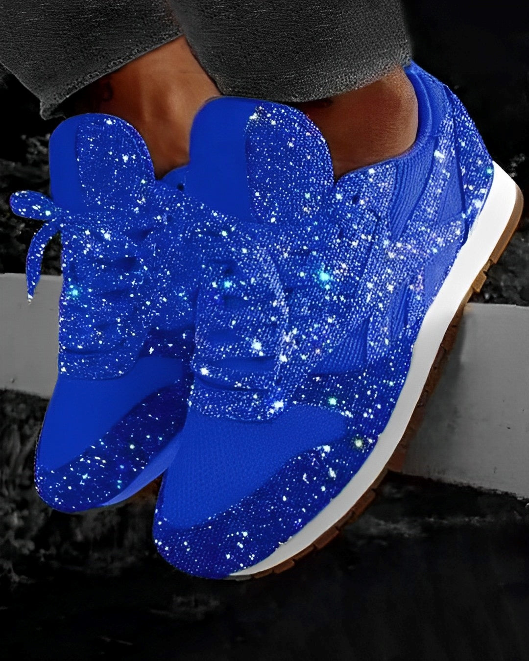 Ross – Glitzernde Sneaker mit Plateau-Sohle
