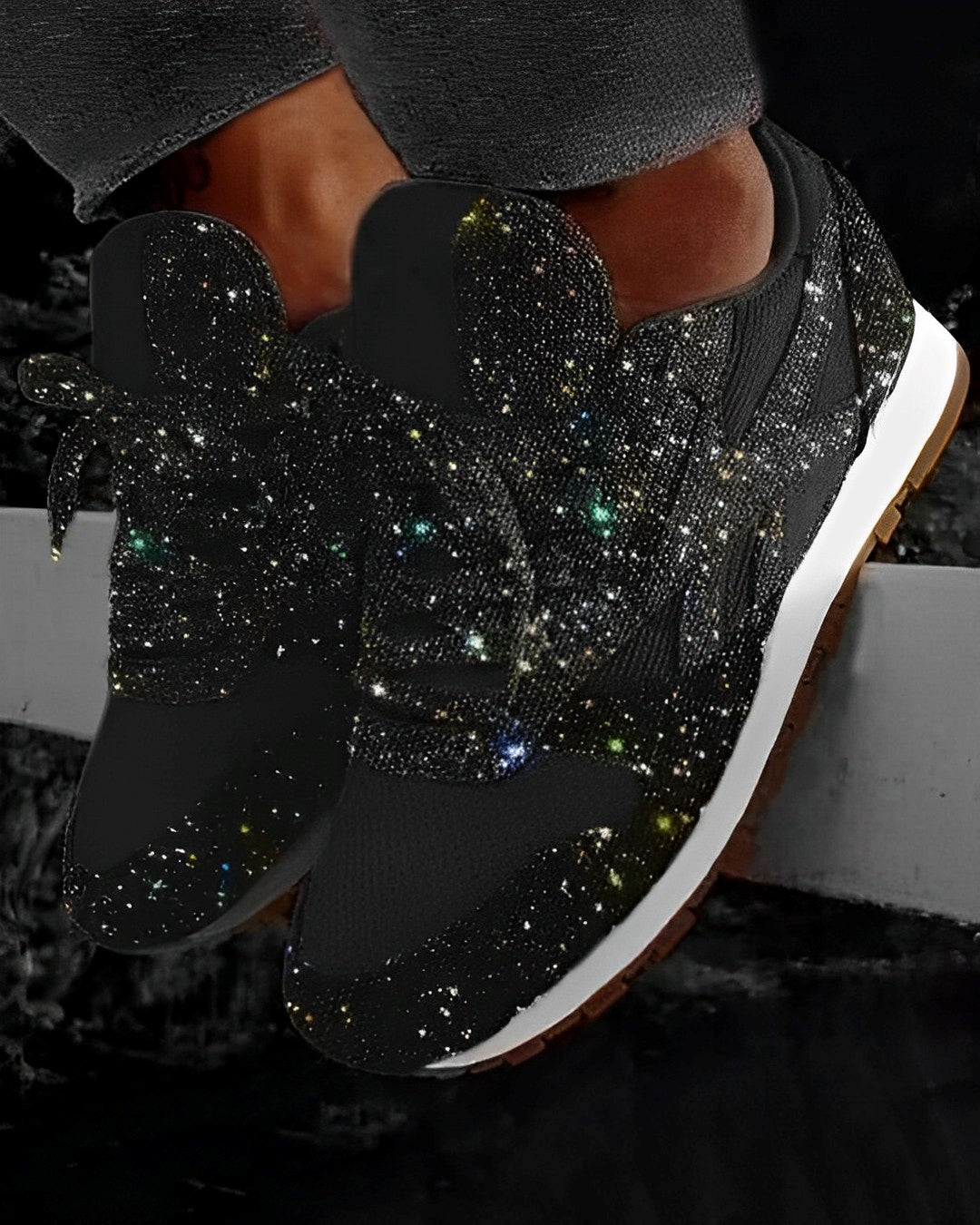 Ross – Glitzernde Sneaker mit Plateau-Sohle