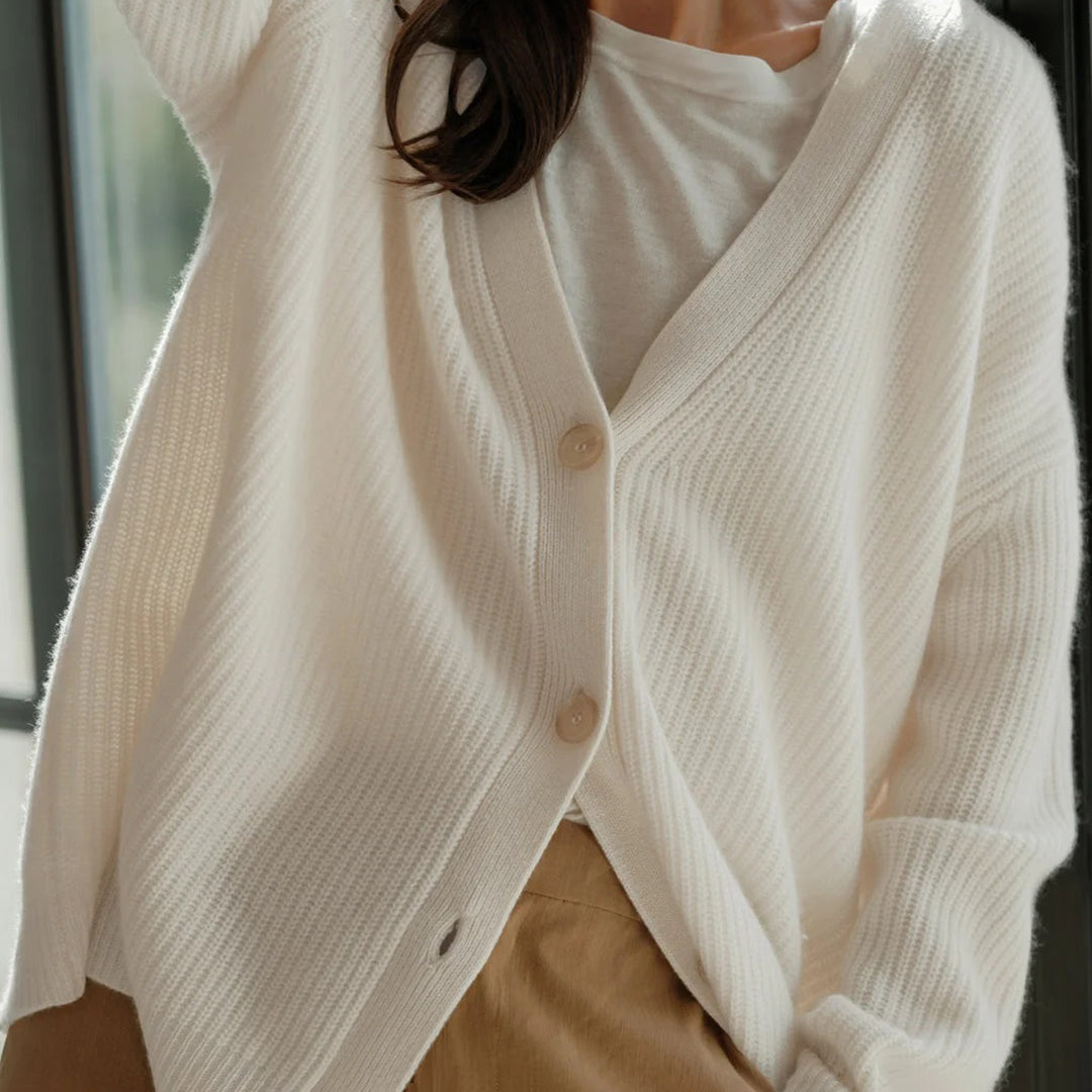 Leah – Überlanger Kaschmir-Cardigan