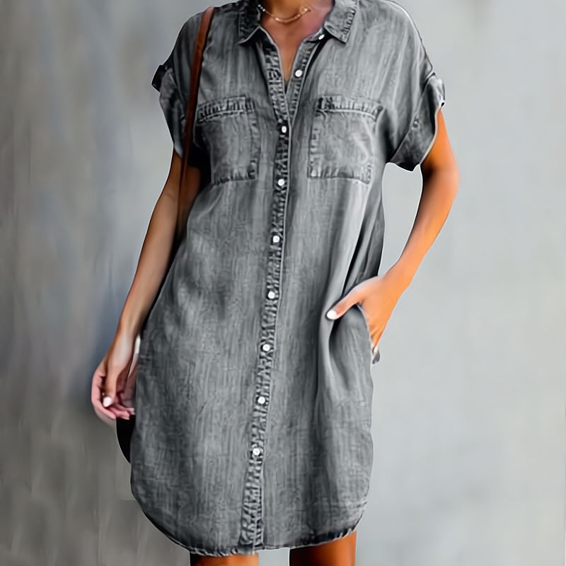Daphné – Kleid aus elegantem Denim