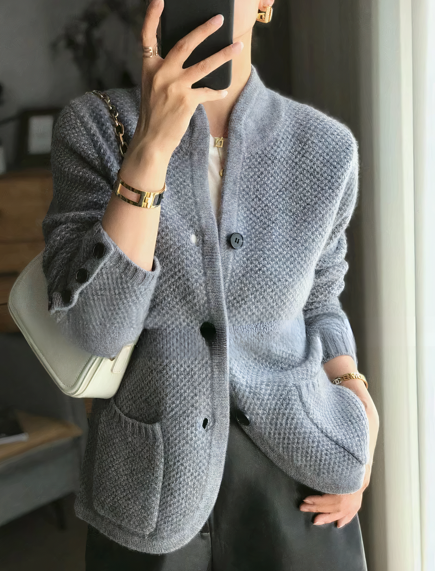 Edda – Kaschmir-Strickjacke