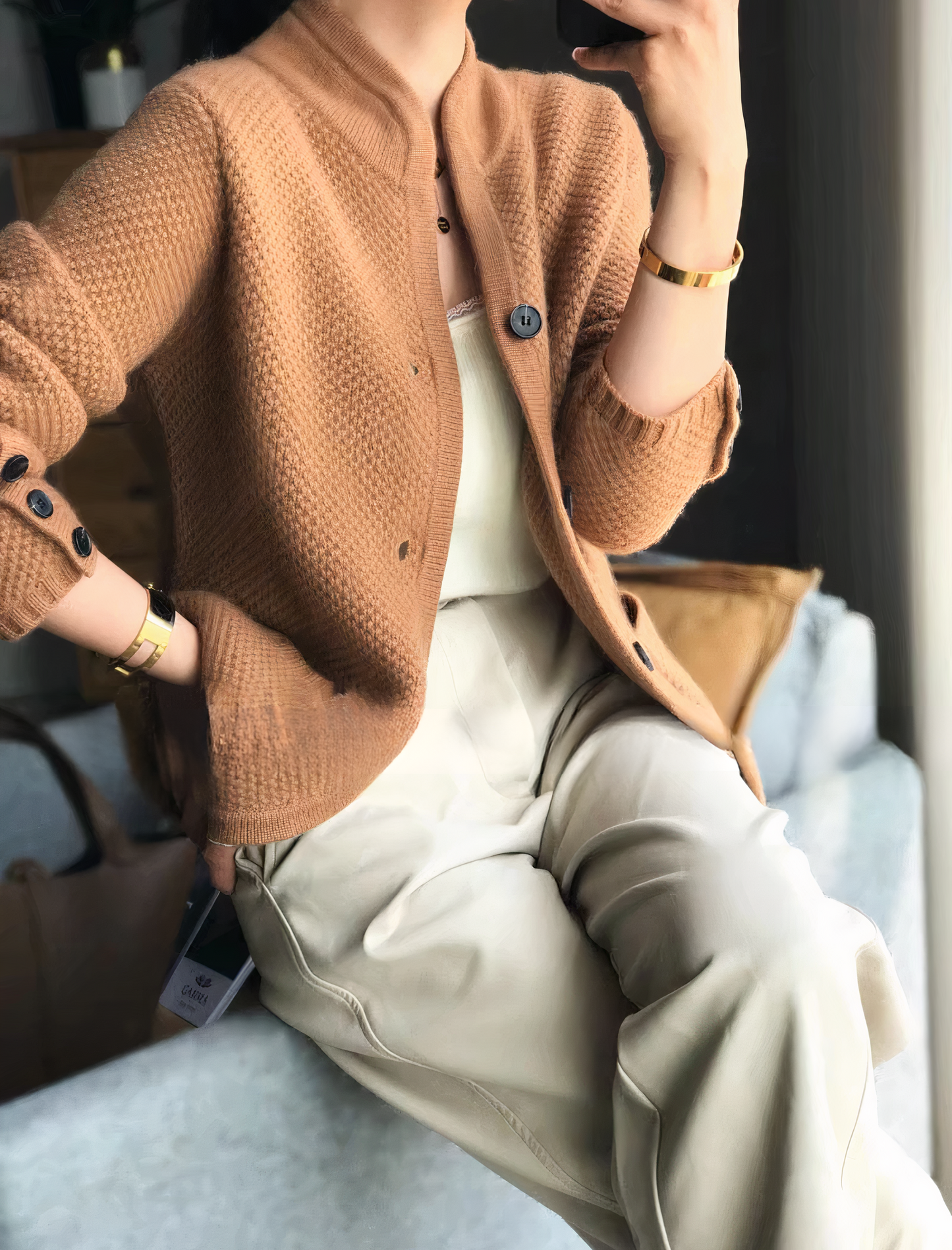 Edda – Kaschmir-Strickjacke