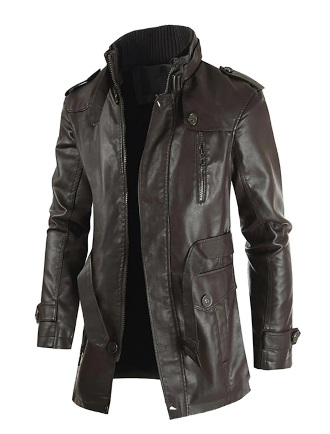 Uilleam – Lange Herren-Lederjacke