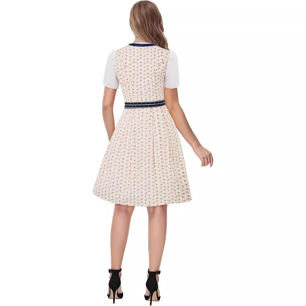 Haven - Damen Elegantes Blaues Oktoberfest Dirndl Kleid