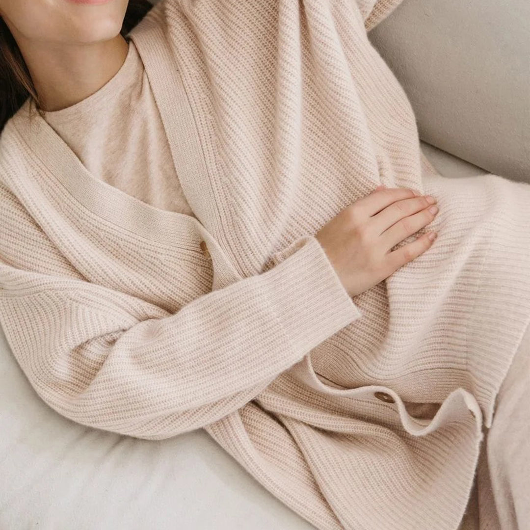 Leah – Überlanger Kaschmir-Cardigan