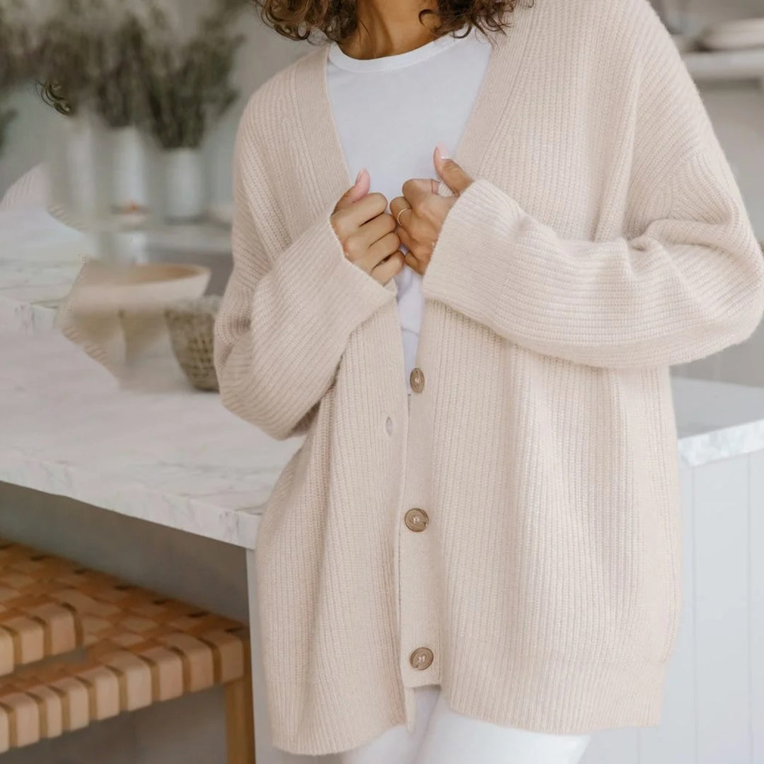 Leah – Überlanger Kaschmir-Cardigan