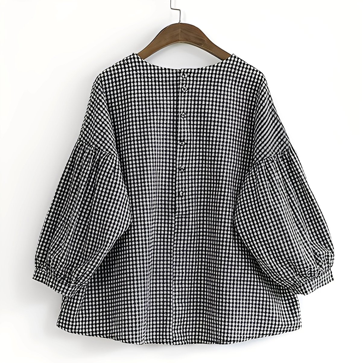 Tahlia - Lässige karierte Bluse mit asymmetrischem Design für Frauen