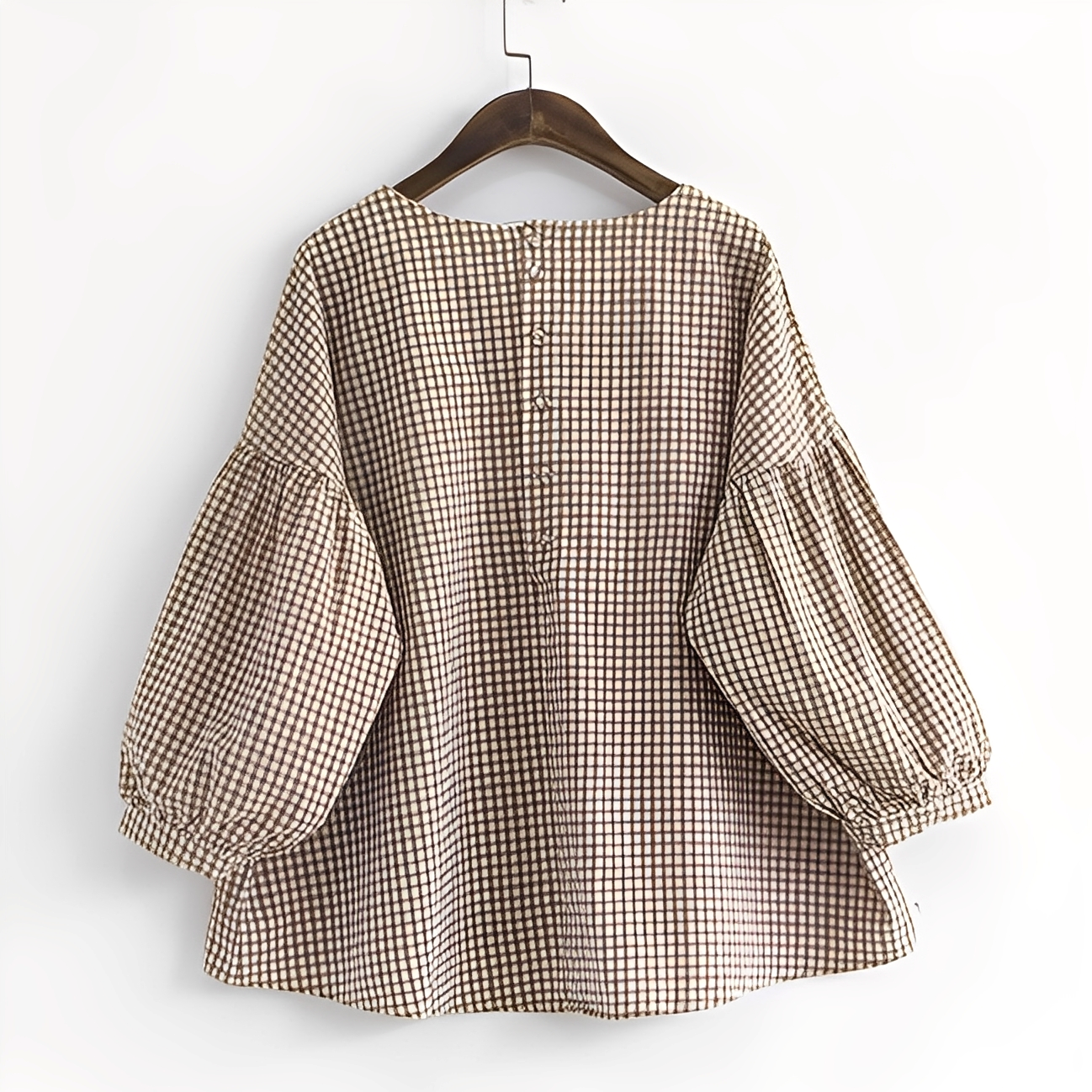 Tahlia - Lässige karierte Bluse mit asymmetrischem Design für Frauen